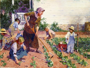  Edward Pintura - En el jardín Impresionista Edward Henry Potthast